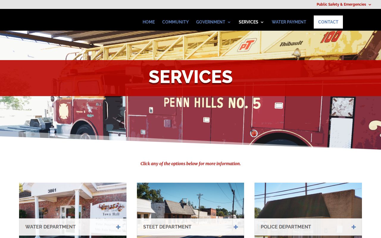 Official Frisco City police services page with department contacts