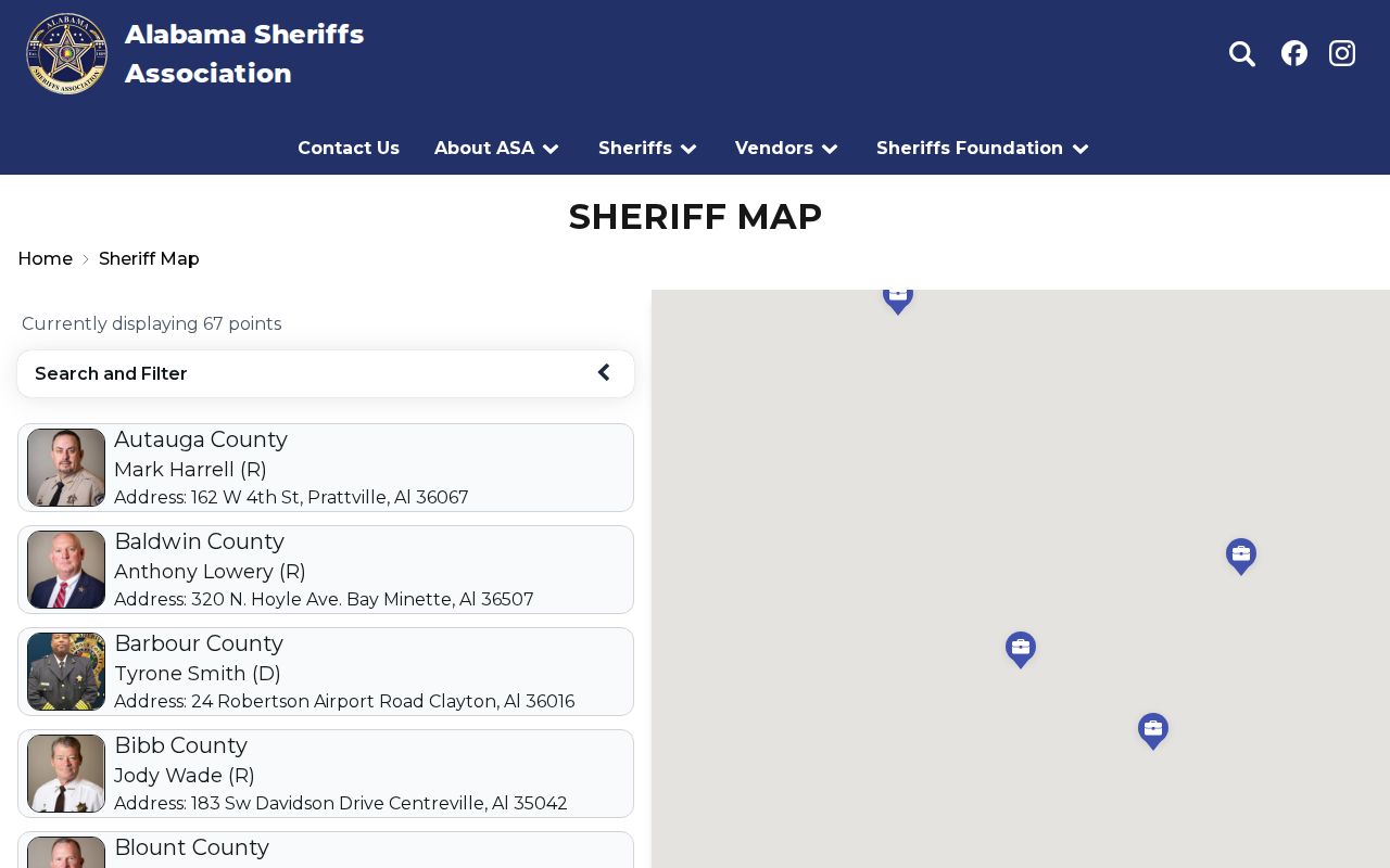 Alabama Sheriffs Association Monroe County listing