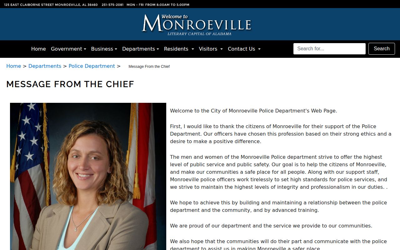 Official Monroeville Police Department information page